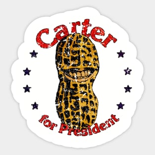 Carter For President Smiling Peanut 1976 Sticker